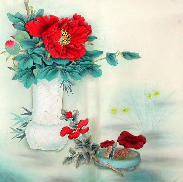 Chinese Qing Gong Painting,66cm x 66cm,2324033-x