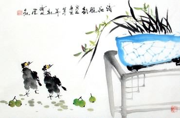 Chinese Qing Gong Painting,43cm x 65cm,2437023-x