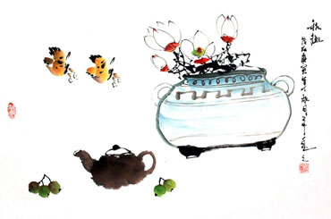 Chinese Qing Gong Painting,43cm x 65cm,2437024-x