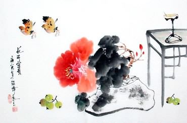 Chinese Qing Gong Painting,43cm x 65cm,2437026-x