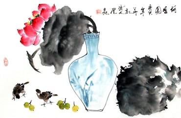 Chinese Qing Gong Painting,43cm x 65cm,2437027-x