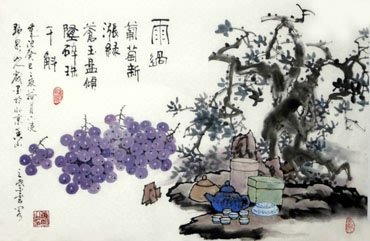 Chinese Qing Gong Painting,69cm x 46cm,2711098-x