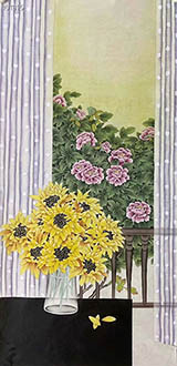 Chinese Qing Gong Painting,69cm x 138cm,lzx21188014-x