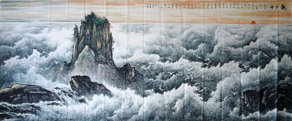 Sea,150cm x 350cm(59〃 x 138〃),1120002-z
