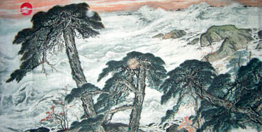 Chinese Sea Painting,120cm x 240cm,1332001-x
