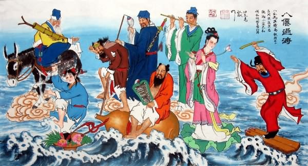 the Eight Immortals,50cm x 100cm(19〃 x 39〃),3519030-z