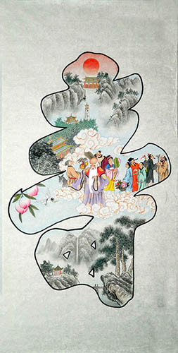 the Eight Immortals,69cm x 138cm(27〃 x 54〃),cyd31123002-z