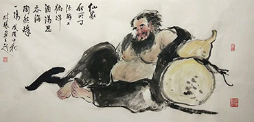 Chinese the Eight Immortals Painting,69cm x 138cm,lx31125008-x