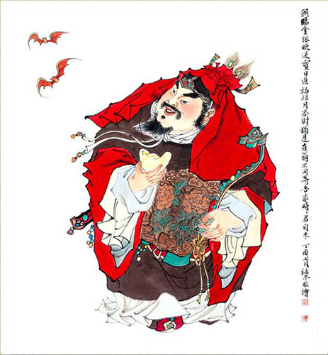 the Three Gods of Fu Lu Shou,97cm x 90cm(38〃 x 35〃),3729005-z