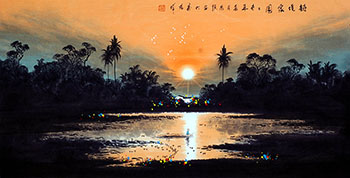 Chinese Trees Painting,68cm x 136cm,1095093-x