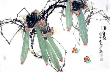 Chinese Vegetables Painting,43cm x 65cm,2559017-x