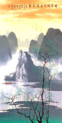 Village Countryside,68cm x 136cm(27〃 x 54〃),1095017-z