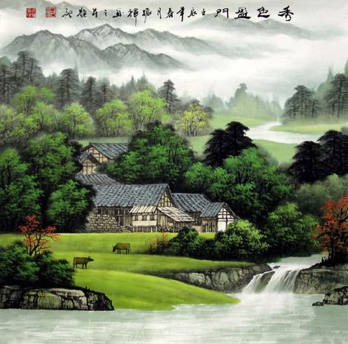 Village Countryside,69cm x 69cm(27〃 x 27〃),1135030-z