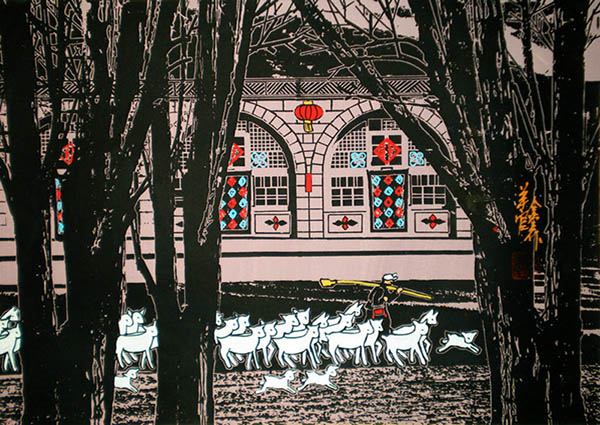 Peasant Watercolor Painting,36cm x 52cm(14〃 x 20〃),cqt7103014-z