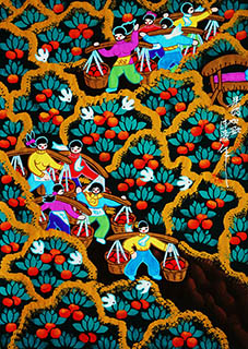 Peasant Watercolor Painting,36cm x 52cm,lft7104017-x