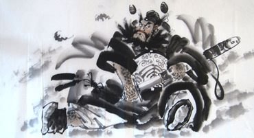 Chinese Zhong Kui Painting,66cm x 136cm,3546026-x