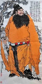 Chinese Zhong Kui Painting,66cm x 136cm,3776006-x