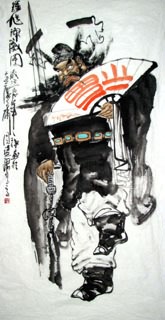 Chinese Zhong Kui Painting,66cm x 136cm,3789003-x